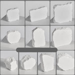 Puntelli per fotografia di ornamenti per gioielli in gesso irregolare, dimensioni:, 1.6cm Small, 1.6cm Medium, 1.6cm Large, 2.6cm Small, 2.6cm Medium, 2.6cm Large, 4.8cm Small, 4.8cm Medium, 4.8cm Large A, 4.8cm Large B