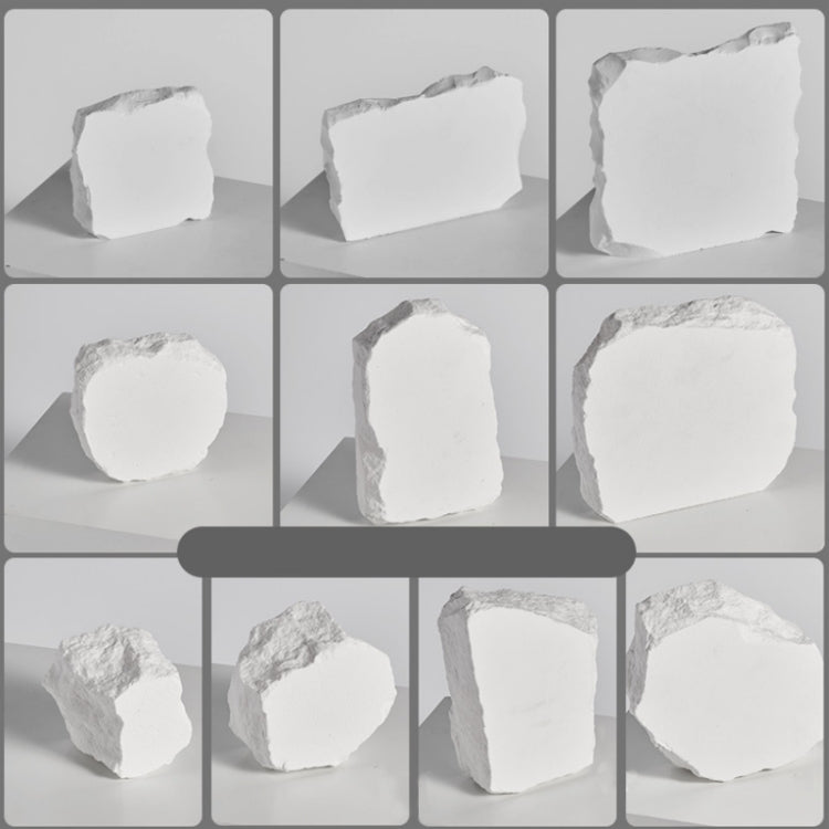 Puntelli per fotografia di ornamenti per gioielli in gesso irregolare, dimensioni:, 1.6cm Small, 1.6cm Medium, 1.6cm Large, 2.6cm Small, 2.6cm Medium, 2.6cm Large, 4.8cm Small, 4.8cm Medium, 4.8cm Large A, 4.8cm Large B