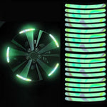 10 set di adesivi riflettenti per mozzo ruota arcobaleno per auto Decorazione luminosa di avvertimento per pneumatici, Rainbow, Purity
