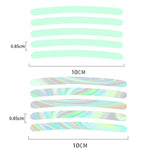10 set di adesivi riflettenti per mozzo ruota arcobaleno per auto Decorazione luminosa di avvertimento per pneumatici, Rainbow, Purity