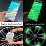 10 set di adesivi riflettenti per mozzo ruota arcobaleno per auto Decorazione luminosa di avvertimento per pneumatici, Rainbow, Purity