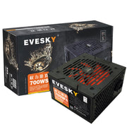 Alimentatore per computer Evesky 700WS ATX 12V con ventola da 12 cm, 700WS