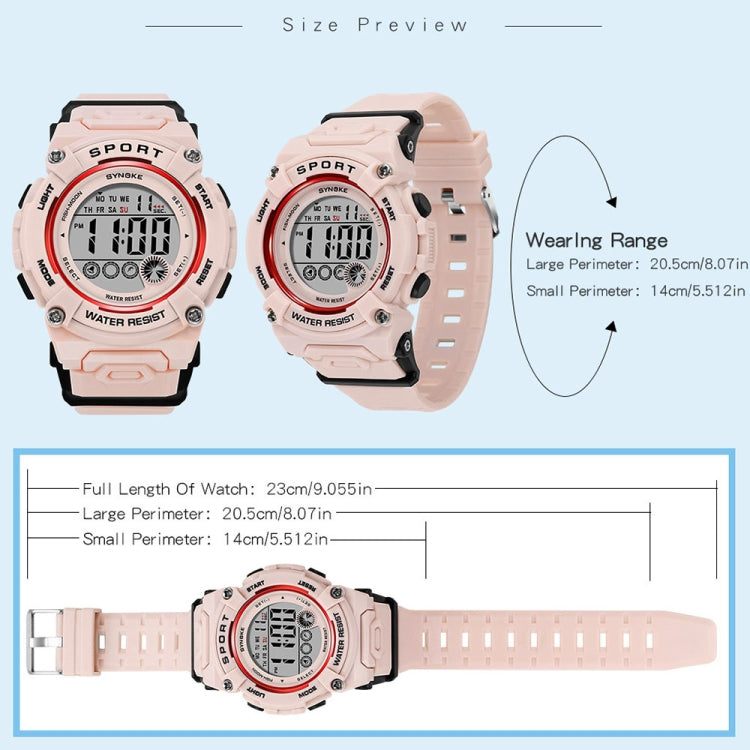 SYNOKE 9810 Orologio sportivo multifunzionale luminoso impermeabile per studenti