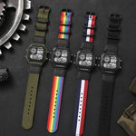 SYNOKE 9619C Orologio luminoso elettronico vintage con cinturino in tela di nylon e fibbia a tre anelli