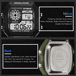SYNOKE 9619C Orologio luminoso elettronico vintage con cinturino in tela di nylon e fibbia a tre anelli
