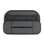 Comoda borsa portaoggetti multifunzionale in pelle posteriore per seggiolino auto, Storage Bag (Black)