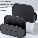 Comoda borsa portaoggetti multifunzionale in pelle posteriore per seggiolino auto, Storage Bag (Black)