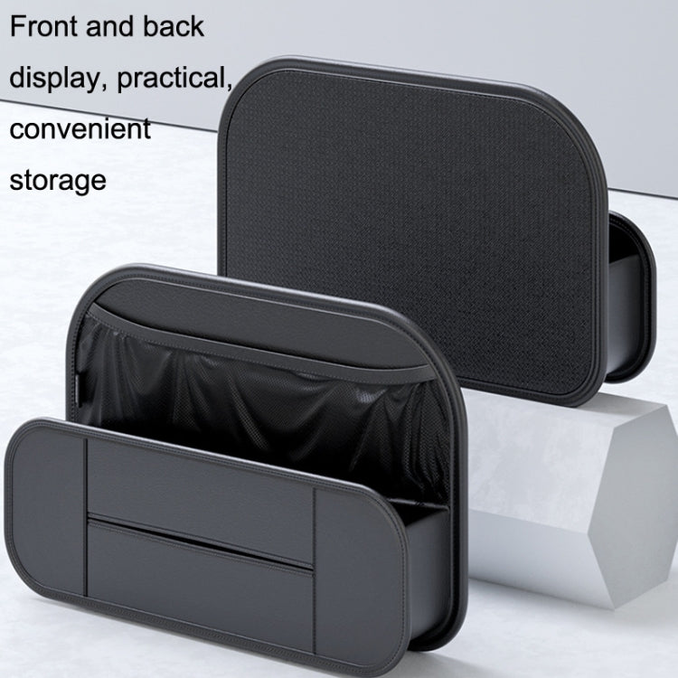 Comoda borsa portaoggetti multifunzionale in pelle posteriore per seggiolino auto, Storage Bag (Black)