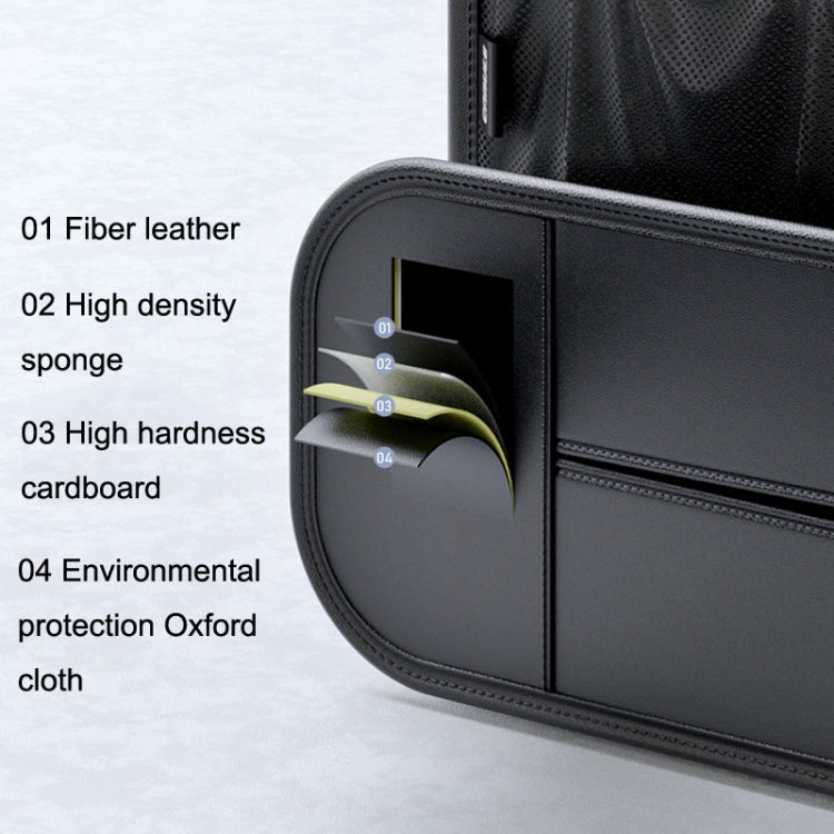 Comoda borsa portaoggetti multifunzionale in pelle posteriore per seggiolino auto, Storage Bag (Black)