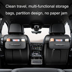 Comoda borsa portaoggetti multifunzionale in pelle posteriore per seggiolino auto, Storage Bag (Black)