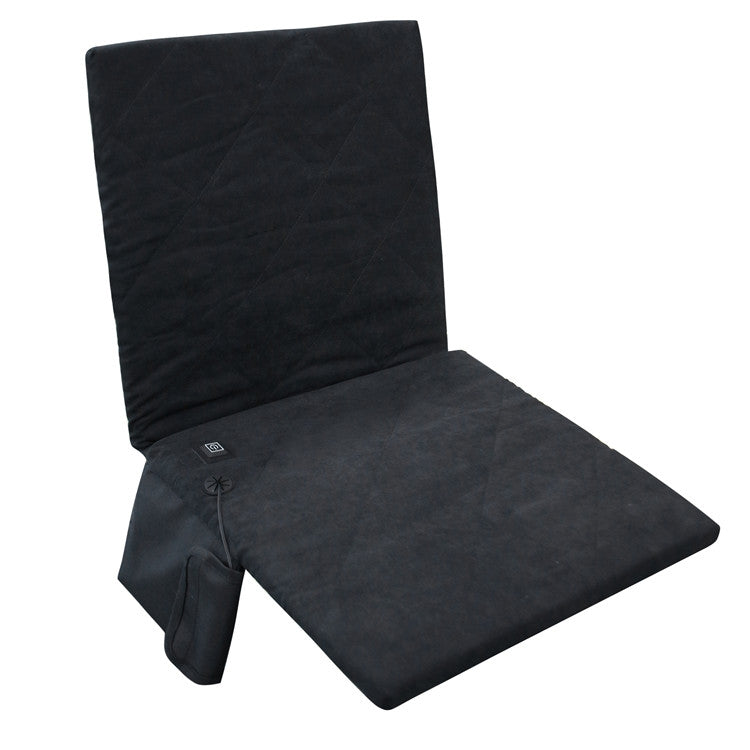 Cuscini riscaldanti USB per campeggio invernale all'aperto con schienale, With Backrest Black, With Backrest Gray, With Backrest Khaki