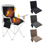 Cuscini riscaldanti USB per campeggio invernale all'aperto con schienale, With Backrest Black, With Backrest Gray, With Backrest Khaki