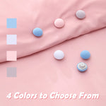 8 pezzi di fissaggio per trapunta a forma di fungo con sblocco one-touch antitraccia, Pink+Cloth Needle, Gray+Cloth Needle, Blue+Cloth Needle, White+Cloth Needle, Light Pink+Gum Needle, Light Blue+Glue Needle, White+Glue Needle