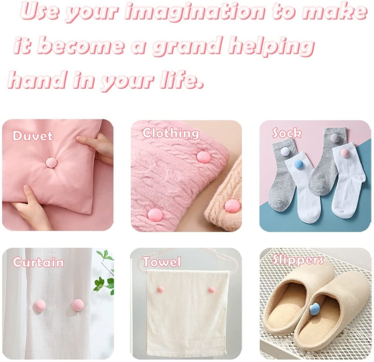 8 pezzi di fissaggio per trapunta a forma di fungo con sblocco one-touch antitraccia, Pink+Cloth Needle, Gray+Cloth Needle, Blue+Cloth Needle, White+Cloth Needle, Light Pink+Gum Needle, Light Blue+Glue Needle, White+Glue Needle