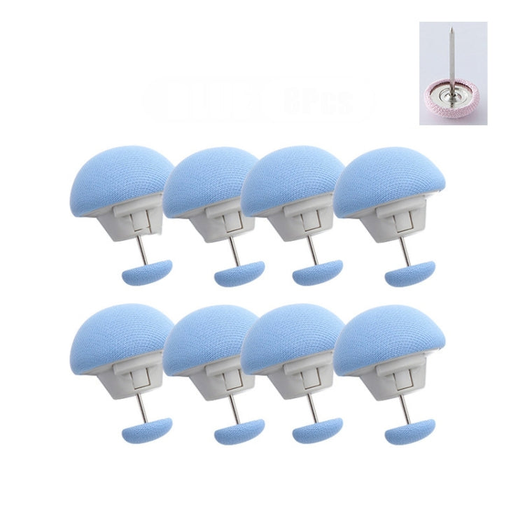 8 pezzi di fissaggio per trapunta a forma di fungo con sblocco one-touch antitraccia, Pink+Cloth Needle, Gray+Cloth Needle, Blue+Cloth Needle, White+Cloth Needle, Light Pink+Gum Needle, Light Blue+Glue Needle, White+Glue Needle