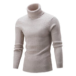 Maglione da uomo a maniche lunghe con collo alto e abiti casual in maglia, M, L, XL, XXL