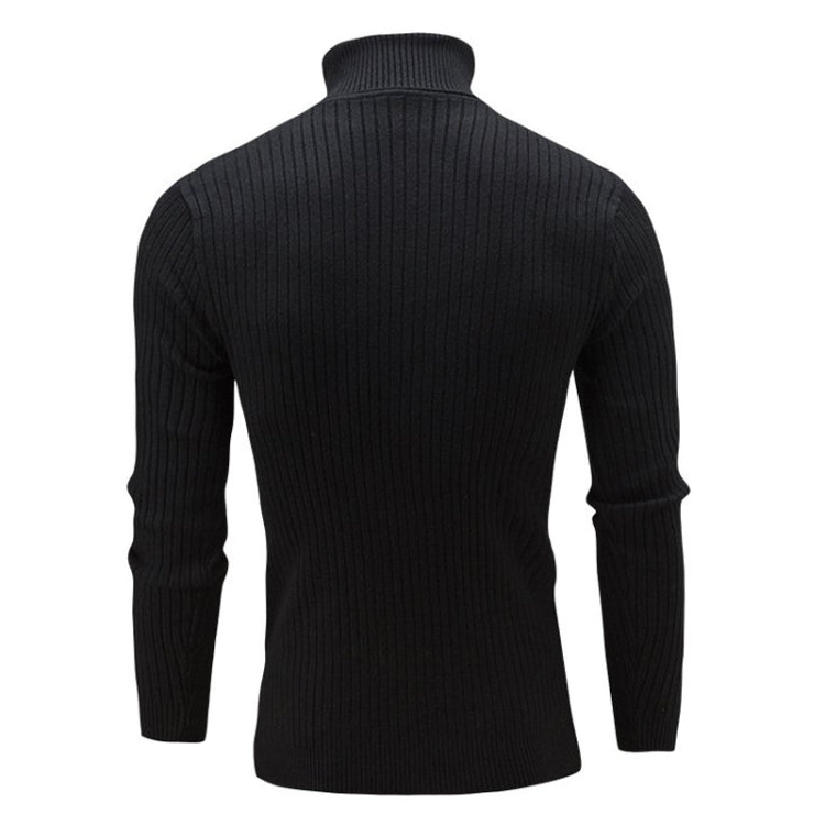 Maglione da uomo a maniche lunghe con collo alto e abiti casual in maglia, XXXL, XXXXL