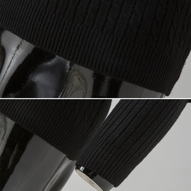 Maglione da uomo a maniche lunghe con collo alto e abiti casual in maglia, M, L, XL, XXL
