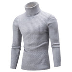 Maglione da uomo a maniche lunghe con collo alto e abiti casual in maglia, M, L, XL, XXL