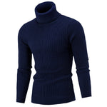 Maglione da uomo a maniche lunghe con collo alto e abiti casual in maglia, XXXL, XXXXL