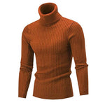 Maglione da uomo a maniche lunghe con collo alto e abiti casual in maglia, XXXL, XXXXL