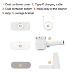 Raschietto per finestre portatile wireless multifunzionale da 12 W, Handheld Cleaner