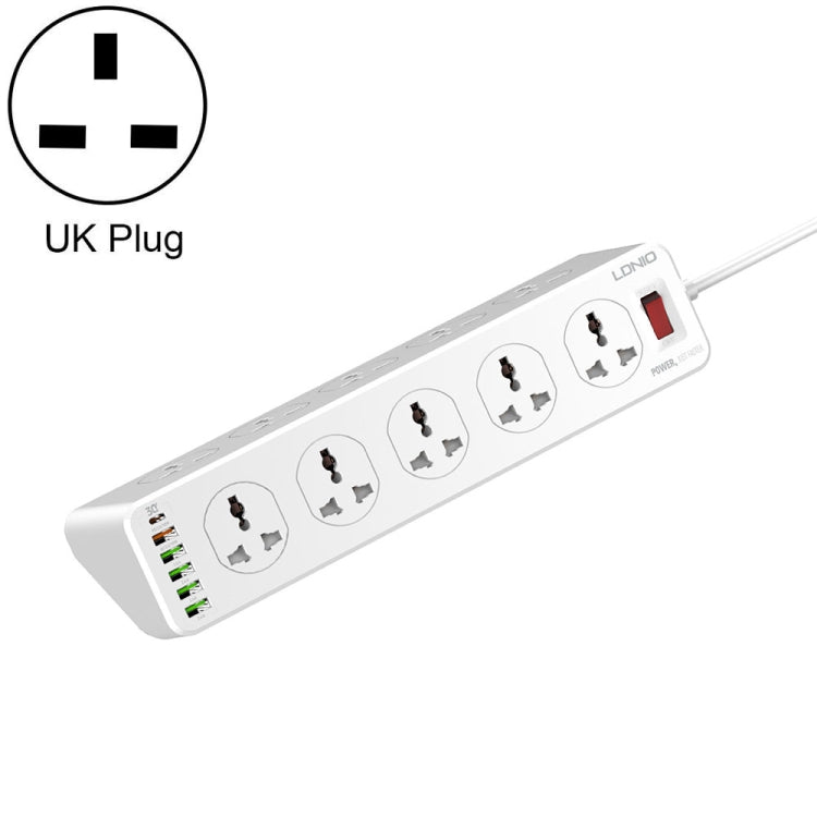 LDNIO SC10610 30W 10+6 porte Presa di ricarica rapida multifunzionale da viaggio per casa e ufficio, specifiche:, UK Plug, EU Plug, US Plug