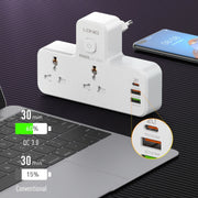 LDNIO SC2311 20W PD+QC 3.0 Presa di ricarica rapida domestica multifunzionale con funzione luce notturna, specifiche:, EU Plug, UK Plug, US Plug