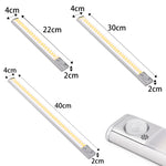 Lampada per armadio con rilevamento del corpo umano intelligente con ricarica USB da 2,8 W, lunghezza:, 22 cm, 30 cm, 40 cm