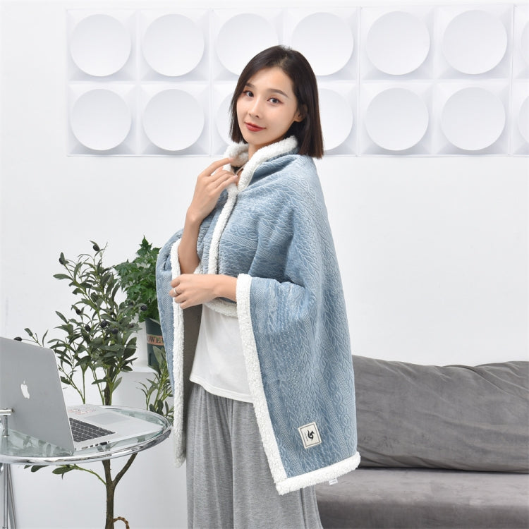 Coperta a scialle goffrata ispessita in flanella Coperta per aria condizionata per ufficio, 80x130cm, 100x150cm