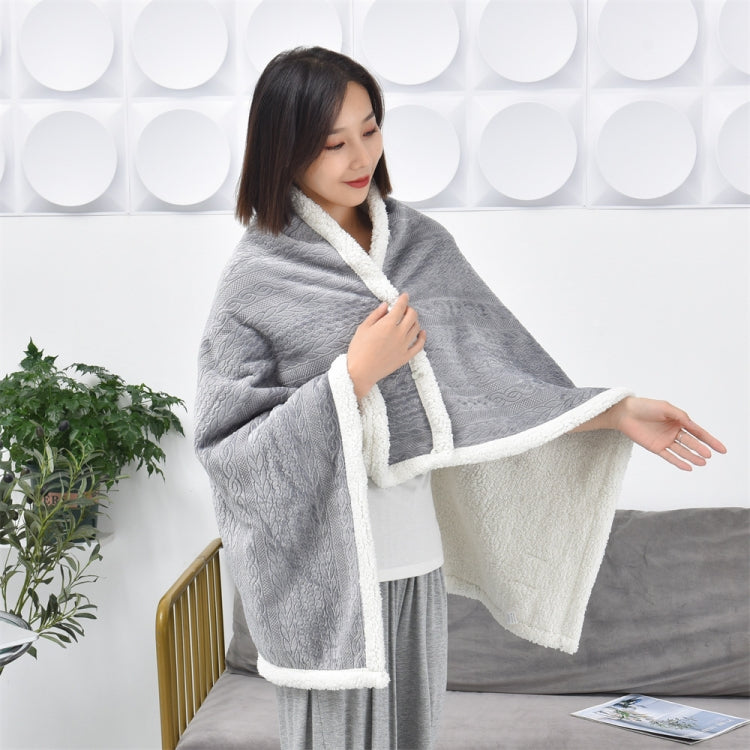 Coperta a scialle goffrata ispessita in flanella Coperta per aria condizionata per ufficio, 80x130cm, 100x150cm