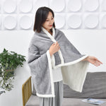 Coperta a scialle goffrata in flanella 80x130 e 100x150 cm