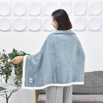 Coperta a scialle goffrata ispessita in flanella Coperta per aria condizionata per ufficio, 80x130cm, 100x150cm