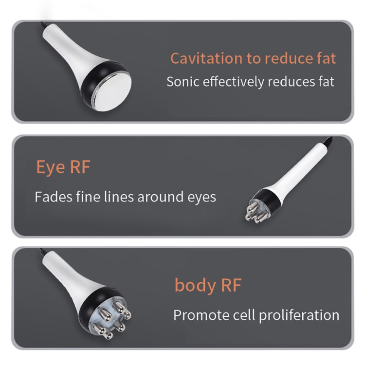 Beemyi 3 in 1 40K Ultrasonic Cavitation Body Slimming Machine RF Beauty Device, US Plug, EU Plug, UK Plug, AU Plug