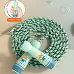 Corda per saltare regolabile con manico in legno per bambini, Green (Cotton Rope), Red Girl (Cotton Rope), Blue Bear (Cotton Rope), Orange Lion (Cotton Rope), Green (Bamboo Rope), Red Girl (Bamboo Rope), Blue Bear (Bamboo Rope), Orange Lion (Bamboo Rope)