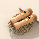 Corda per saltare regolabile con manico in legno per bambini, Green (Cotton Rope), Red Girl (Cotton Rope), Blue Bear (Cotton Rope), Orange Lion (Cotton Rope), Green (Bamboo Rope), Red Girl (Bamboo Rope), Blue Bear (Bamboo Rope), Orange Lion (Bamboo Rope)