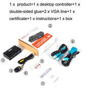 FJGEAR FJ-201UK Switcher KVM 2 in 1 con controller desktop con cavo, FJ-201UK
