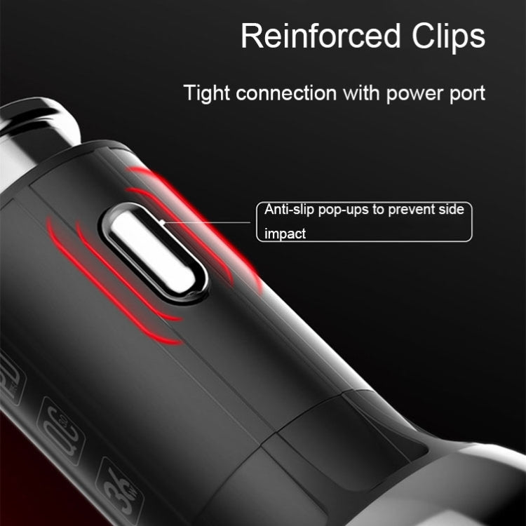 Caricabatterie rapido per auto LDNIO C1 36W PD + QC 3.0 Caricabatterie per auto USB intelligente ad alta potenza, with Micro USB Cable, with 8 Pin Cable, with USB-C/Type-C Cable