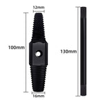 3 pezzi 4/6 punti rubinetto rottura vite strumento di rimozione vite a doppia testa dente liscio come la seta, Black