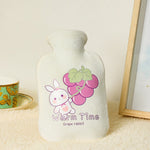 Borsa per acqua calda riempita d'acqua in PVC antideflagrante con rivestimento in velluto per cartoni animati, 500ML Milky White, 1000ML Milky White, 2000ML Milky White, 500ML Light Green, 1000ML Light Green, 2000ML Light Green, 500ML Yellow           ...
