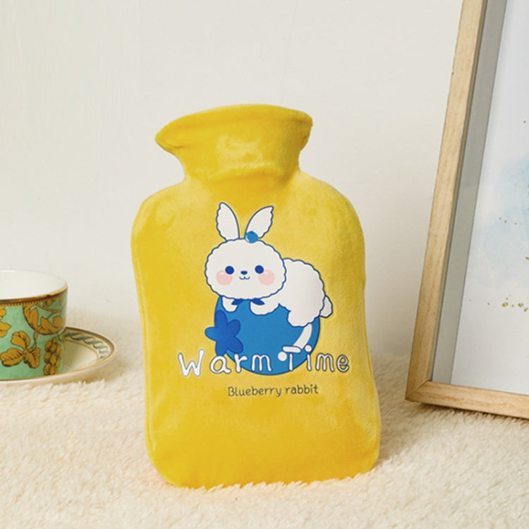 Borsa per acqua calda riempita d'acqua in PVC antideflagrante con rivestimento in velluto per cartoni animati, 500ML Milky White, 1000ML Milky White, 2000ML Milky White, 500ML Light Green, 1000ML Light Green, 2000ML Light Green, 500ML Yellow           ...