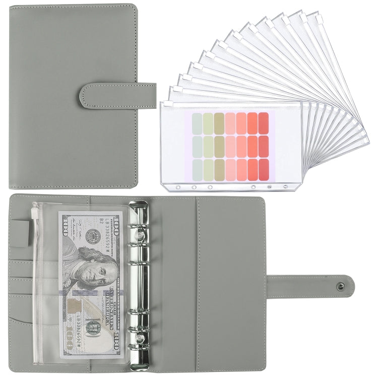 Quaderno A6 Macaron PU Manuale del budget in contanti a fogli mobili