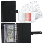 Quaderno A6 Macaron PU Manuale del budget in contanti a fogli mobili