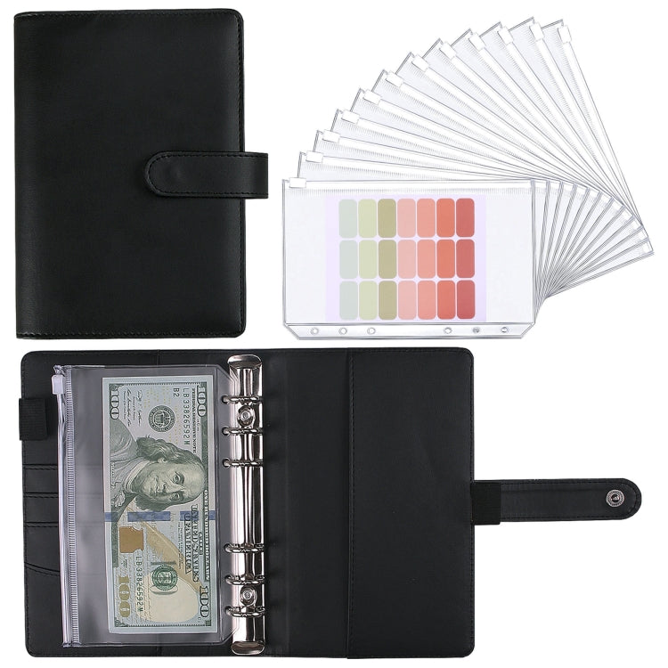 Quaderno A6 Macaron PU Manuale del budget in contanti a fogli mobili