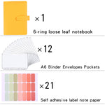 Quaderno A6 Macaron PU Manuale del budget in contanti a fogli mobili