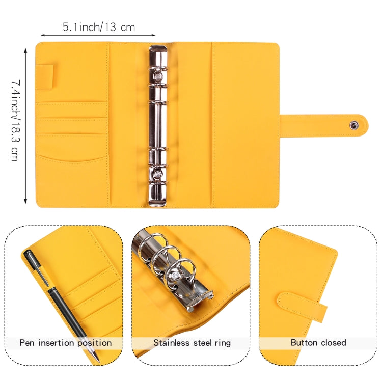 Quaderno A6 Macaron PU Manuale del budget in contanti a fogli mobili