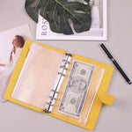 Quaderno A6 Macaron PU Manuale del budget in contanti a fogli mobili