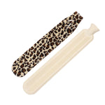 Borse per l'acqua calda in gomma riempite d'acqua multifunzionali a striscia lunga da 2 litri, specifiche: leopardo beige, Beige Leopard
