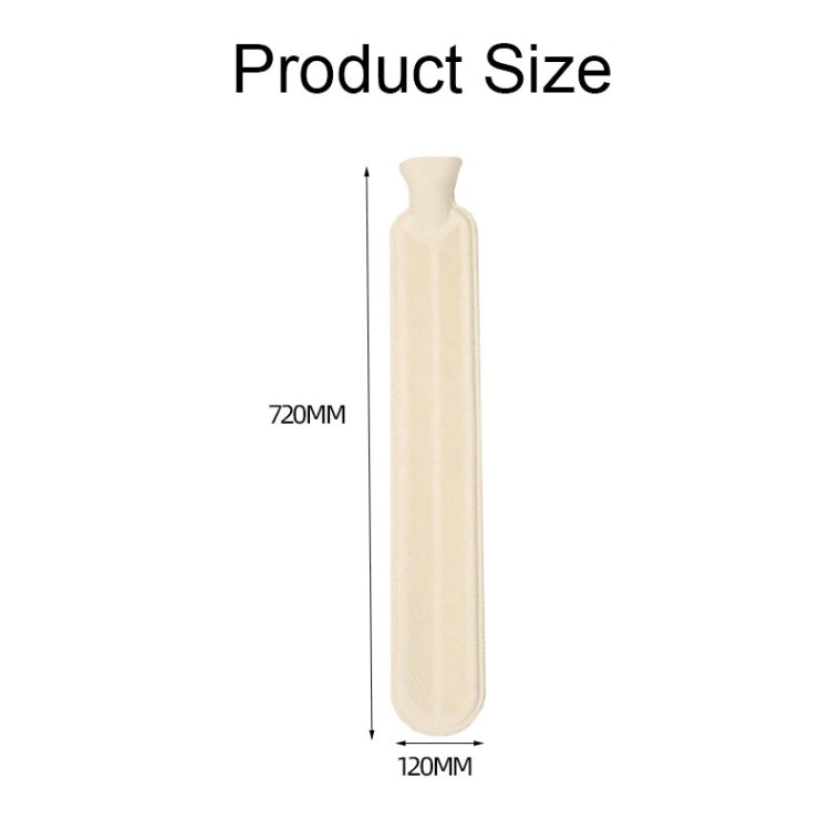 Borse per l'acqua calda in gomma riempite d'acqua multifunzionali a striscia lunga da 2 litri, specifiche: leopardo beige, Beige Leopard
