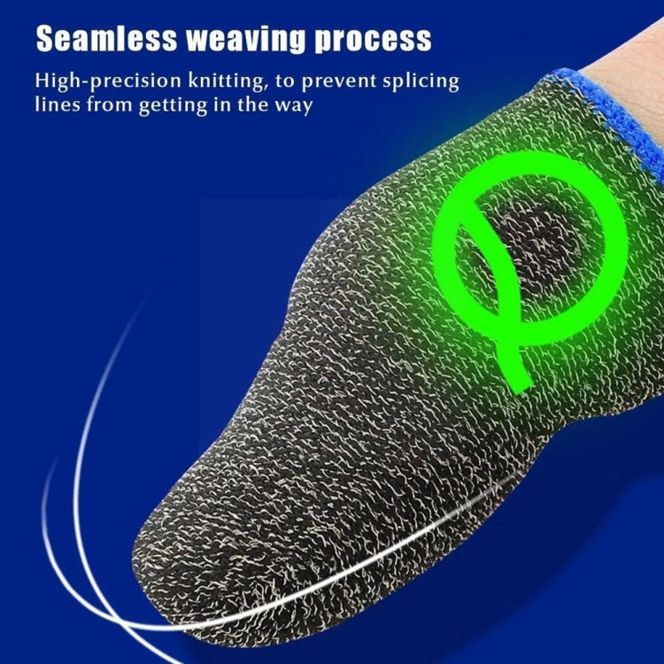 3 paia di punta delle dita luminose traspiranti con manicotti da gioco, colore:, Carbon Fiber Yellow, Carbon Fiber Blue, Silver Fiber Yellow, Silver Fiber Blue